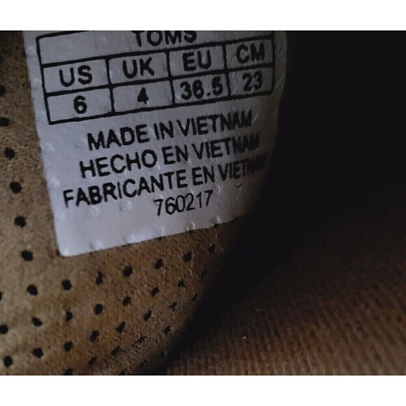 TOMS Alpargata Huarache Sandal Natural & Caramel Leather Woven Design Size 6 - Picture 9 of 10